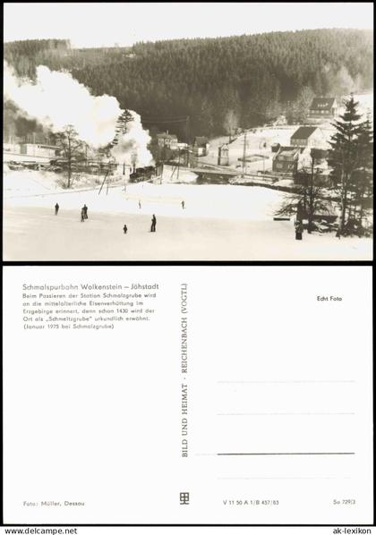 Jöhstadt Erzgebirge Schmalspurbahn Wolkenstein, 1975 bei der Schmalzgrube 1983