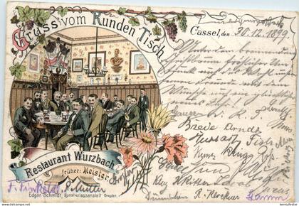 Cassel - Restaurant Wurzbach - Litho
