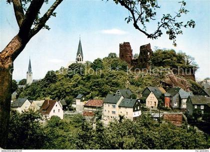 Kastellaun Hunsrueck Teilansicht mit Burgruine