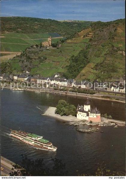 Kaub Fliegeraufnahme Rheinpartie