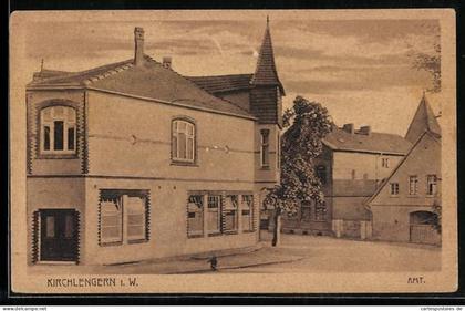 AK Kirchlengern i. W., Strassenpartie mit Amt