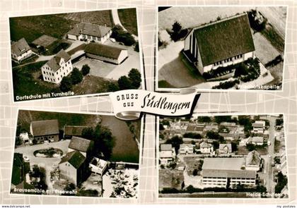 Suedlengern Dorfschule mit Turnhalle Friedhofskapelle Brausemuehle mit Elsewehr