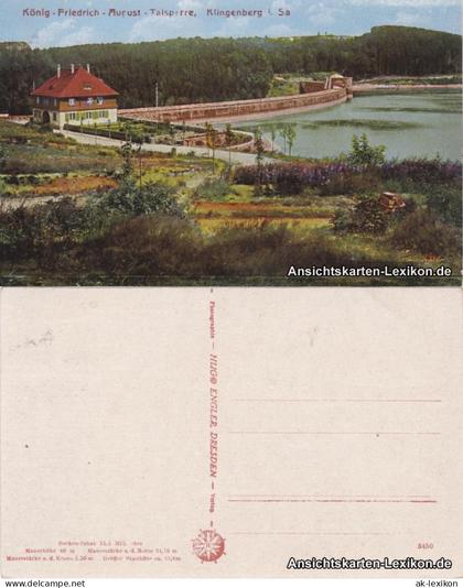 Ansichtskarte Klingenberg (Sachsen) König Friedrich August Talsperre 1922