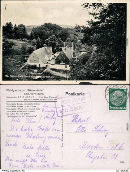 Edle Krone-Klingenberg (Sachsen) Partie an der Stübermühle 1936