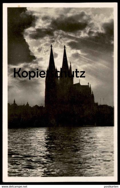 ALTE POSTKARTE KÖLN RHEINGOLD SERIE NR. 216 DER KÖLNER DOM Cöln Kirche Wolken Schatten cpa postcard AK Ansichtskarte