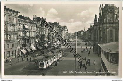 Köln - Habsburgerring - Straßenbahn - Foto-Ansichtskarte - Verlag Hoursch & Bechstedt Köln 30er Jahre