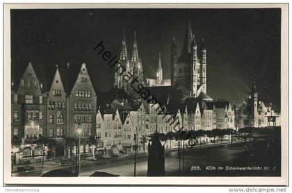 Köln im Scheinwerferlicht - Foto-AK 30er Jahre - Verlag Hoursch & Bechstedt Köln