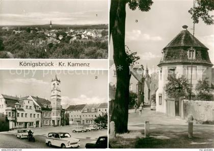 Koenigsbrueck Ortsuebersicht Rathaus Karl Marx Platz Wohnhaus Pavillon Denkmalsc
