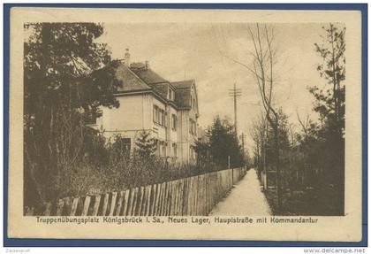 Truppenübungsplatz Königsbrück Kommandantur Neues Lager, gelaufen 1924 (AK548)
