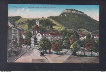 Dt. Reich AK Königstein Bahnpost 1917