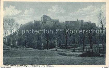 Koenigstein Saechsische Schweiz Festung Koenigstein