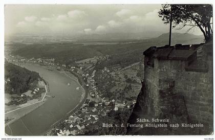 Königstein, Sächs. Schweiz, Blick zu Königstein