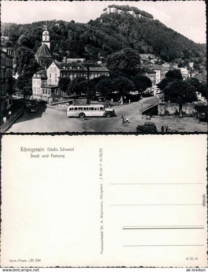 Königstein (Sächsische Schweiz) Panoramablick von der  1964