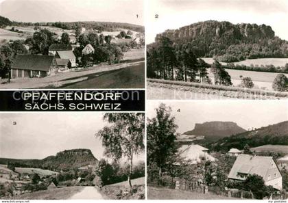 Pfaffendorf Koenigstein Teilansicht Der Pfaffenstein Koenigstein Lilienstein