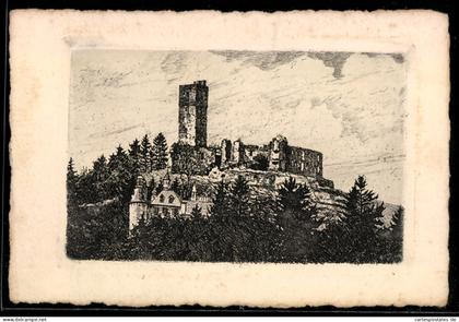 AK Königstein i. T., Ansicht der Ruine Königstein