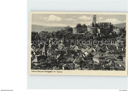 Koenigstein Taunus Stadtansicht mit Burgruine Koenigstein