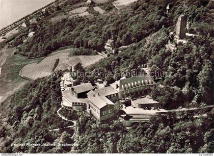 Koenigswinter Rhein Fliegeraufnahme mit Drachenfels und Hotel Drachenfels