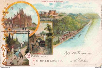 Petersberg  Koenigswinter NRW Hotel auf dem Petersberg Panorama Zahnradbahn