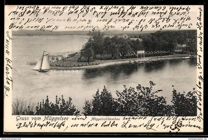 AK Berlin-Köpenick, Müggelsee mit Müggelschlösschen