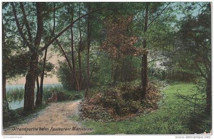AK Berlin Strandpartie Restaurant Marienlust Langer See ? Müggelsee ? bei Köpenick Grünau Müggelheim Rahnsdorf Adlershof