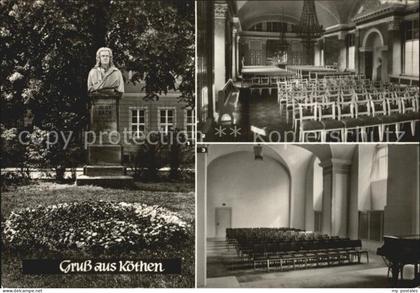 Koethen Anhalt Bachdenkmal Spiegelsaal im Schloss Bachsaal