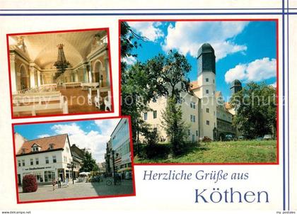 Koethen Anhalt Schloss Spiegelsaal Fussgaengerzone