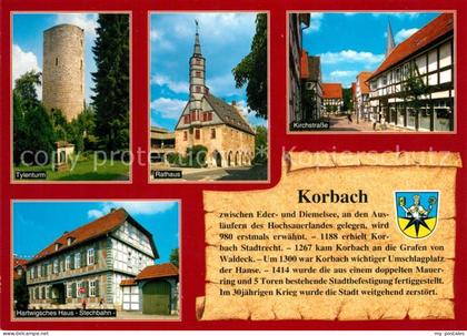 Korbach Kirchstrasse Tylenturm Rathaus