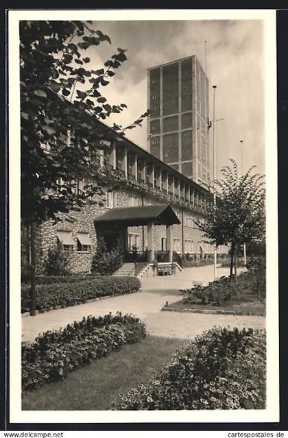 AK Kornwestheim, Rathaus von der Gartenseite