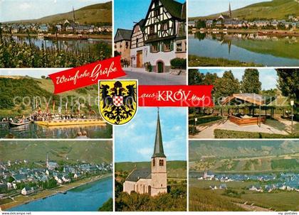 Kroev Mosel Fliegeraufnahme Moselpartien Fachwerk
