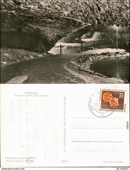 Ansichtskarte Kelbra (Kyffhäuser) Barbarossahöhle, Neptungrotte 1962
