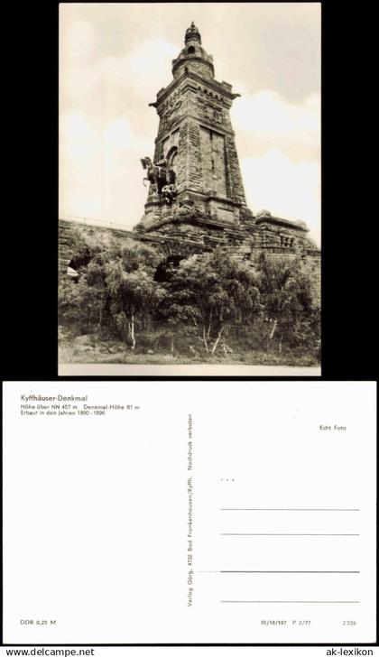 Ansichtskarte Kelbra (Kyffhäuser) Kyffhäuser-Denkmal 1977