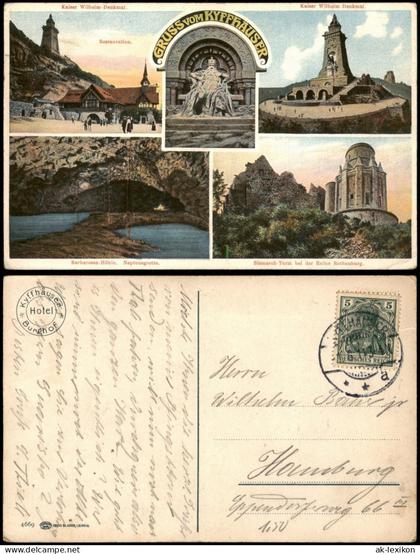 Ansichtskarte Kelbra (Kyffhäuser) Mehrbildkarte Kyffhäuser 1915