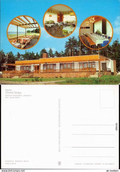 Ansichtskarte Kyritz OT Stolpe: Konsum-Gaststätte "Seeblick" 1982