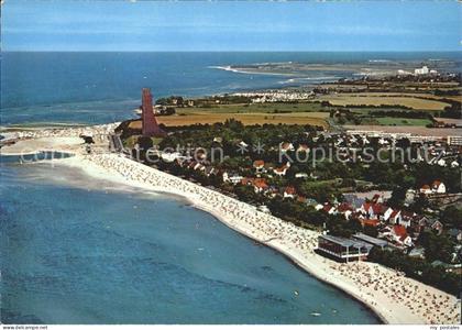 Laboe Fliegeraufnahme Strand Denkmal