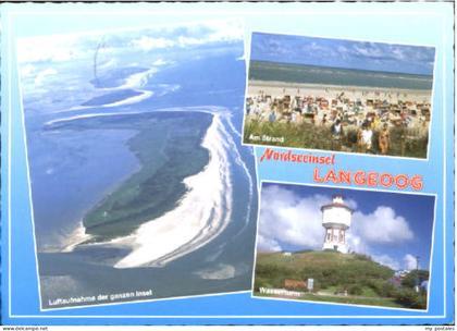 Langeoog Nordseebad Langeoog Fliegeraufnahme Wasserturm Strand x 1994