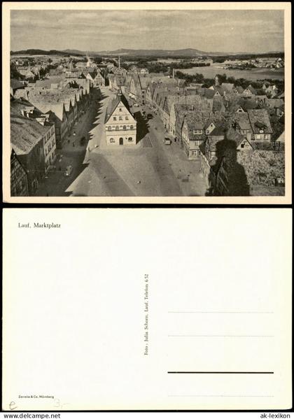 Ansichtskarte Lauf a.d.Pegnitz Marktplatz 1935