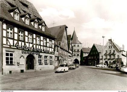 Lauf Pegnitz Gasthof Wilder Mann Fachwerkhaus Stadttor