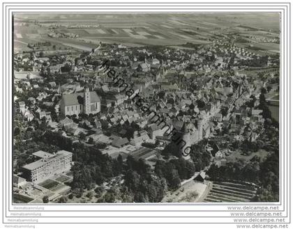 Lauingen (Donau) - Luftbild - Foto-AK Grossformat