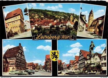 Leonberg  Wuerttemberg Stadtpanorama Gasthaus Pfarrstrasse Zentrum Marktbrunnen