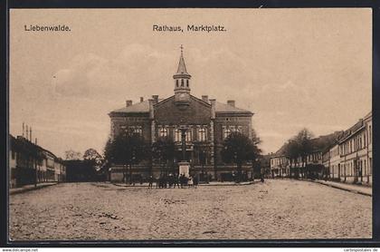 AK Liebenwalde, Rathaus und Marktplatz