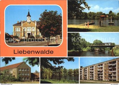 Liebenwalde Rathaus Markt Freibad Muehensee Bruecke Vosskanal