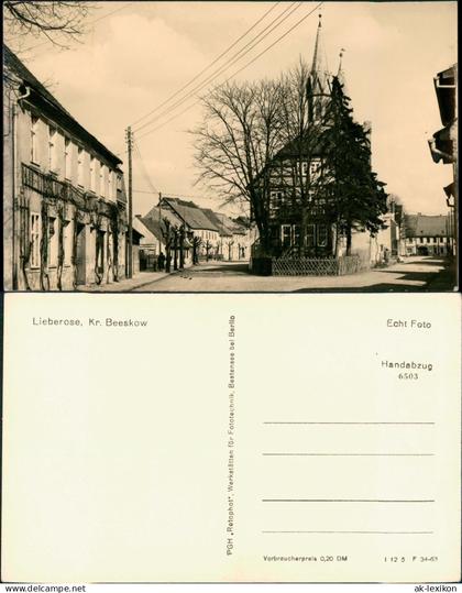Ansichtskarte Lieberose Straßenszene Fotokarte 1963