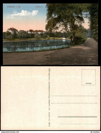 Ansichtskarte Limbach-Oberfrohna Stadtpark 1914