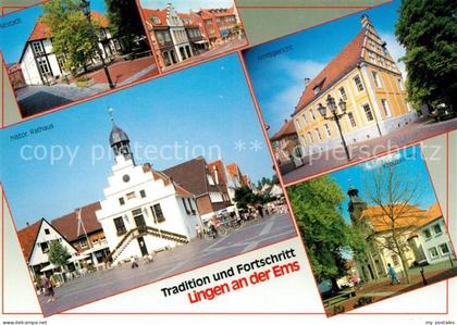 Lingen Ems Altstadt Rathaus Amtsgericht Kreuzkirche