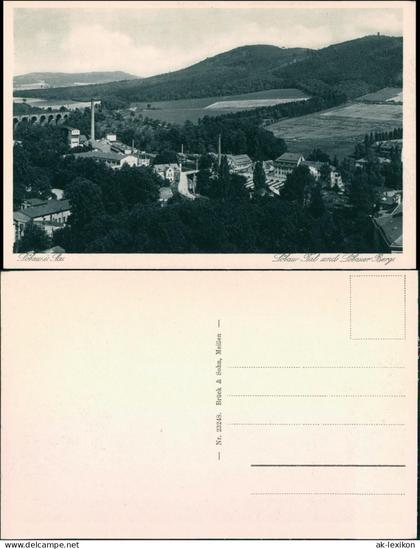 Ansichtskarte Löbau Löbau-Tal und Löbauer Berg 1925