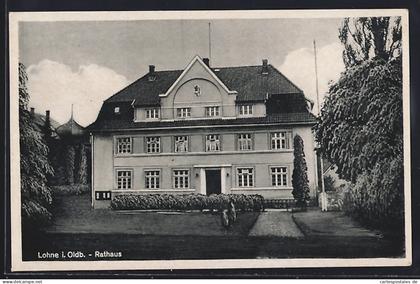 AK Lohne i. Oldb., Ansicht vom Rathaus