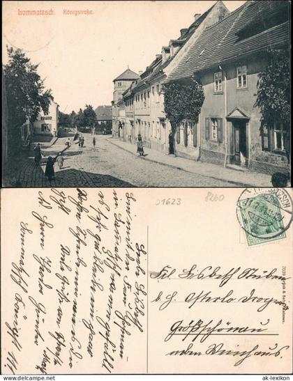 Ansichtskarte Lommatzsch Königstraße 1911