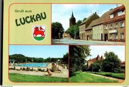 H9014 - TOP Luckau Freibad - Verlag Bild und Heimat Reichenbach Qualitätskarte