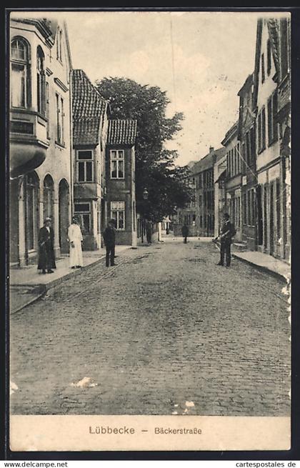 AK Lübbecke, Blick in die Bäckerstrasse