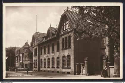 AK Lübbecke i. W., Postamt mit Strasse